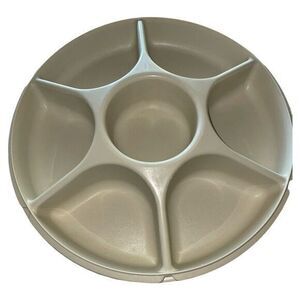 Tupperware Vintage Serving Center Tray Divided Chill Layered Veggies Chips Fruit